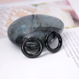 Chunky Thick Stainless Steel Huggie Hoop Simple Piercing Small Black Women Man Big Circle Hoops Earring Round Jewelry