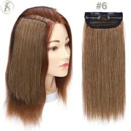 TESS Clip In Human Hair Extensions 100% Natural Extension Hair Clip 8cm Hairpiece Replenish Hair Volume Clip In Natural Hair
