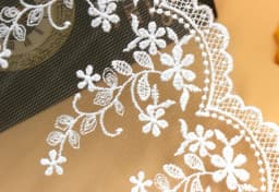 5yrd/lot Width 15cm Stylish Cotton Embroidered Mesh Lace Trim Garment Lace for Sewing Off White Beige Black Red Green