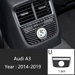Carbon Fiber For Audi A3 8V S3 Car Interior Gearshift Air Conditioning CD Panel Door Armrest Cover Trim Stickers Accessories