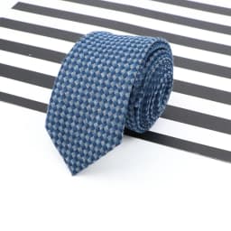 Men's Business Diamond Check Tie Artificial Wool Cotton Dark Color Tie Striped Black Grey Necktie For Daily Accessory Paty Gift