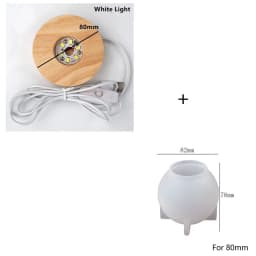 DIY Crystal Epoxy Resin Mold One-in-one Ball Small Night Lamp Multi-size Round Night Light Set Silicone Molds For Epoxy Resin