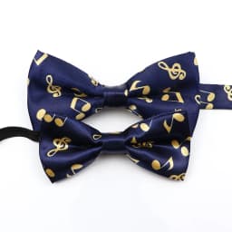 Men's Music Theme Bow Ties Polyester Parent-Child Bowtie Set Piano Stave Guitar Star Pattern Mens Party Prom Cravat Accessory