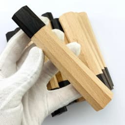 1piece Japanese Style Octagonal Handle for Kitchen Knife Handle,Beech Wood + Ebony Wood Knife Handle, Fish Raw Knife Handle