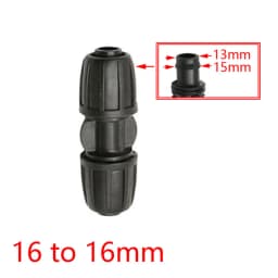 16mm PE Tubing Barb Connectors Tee Elbow End Plug Joints 1/2' X 3/8'' 1/4'' 1/8'' 6.0mm Pipe Reduced Coupling Tap Adapter