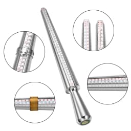 10 Styles Measuring Stick Ring Metal Enlarger Stick Mandrel Handle Hammers Ring Sizer Finger For Jewelry Making Measuring Tools