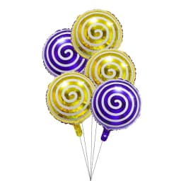 7pcs 18inch Lollipop Candy Foil Balloons Colorful Windmill Helium Balloon Wedding Birthday Party Decoration Kids Toy Baby Shower