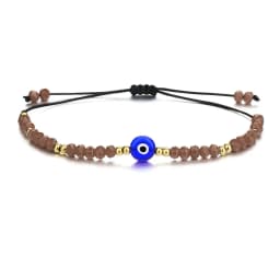 Turkish Evil Eye Bracelet Sets Colorful Crystal Resin Bead Rope Chain Eyes Lucky Couple Male Bracelets for Women Charm Jewelry