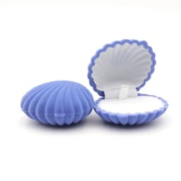 1 Piece Shell Shape Lovely Velvet Wedding Engagement Bracelet Display Gift Jewelry Box Necklace Holder Stand Earrings Organizer