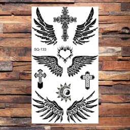 Black Scorpion Temporary Tattoos For Adults Men Realistic Dragon Wolf Tiger Thorns Fake Tattoo Sticker Hand Leg Tatoos Creative