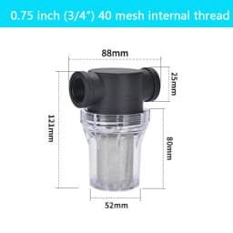 304 Stainless Steel Filter, Suitable for Garden Hoses, Irrigation Systems, and Industrial Pipelines, 1/2 3/4 1 inch