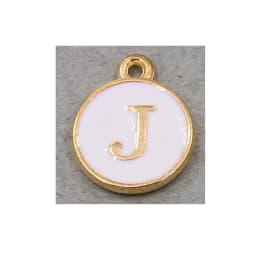 10pcs/26pcs Alphabet Letter Double Face Enamel Charms KC Gold color White Enamel  12*15mm pendants jewelry making Handmade craft
