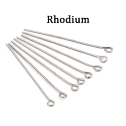 200pcs Eye Head Pins 20 24 30 35 40 45 50 mm Eye Pins Gold/Rhodium Findings For Diy Jewelry Making Jewelry Accessories Supplies