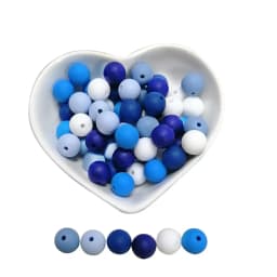BOBO.BOX 20Pcs Silicone Beads 9MM Round Beads DIY Baby Pacifier Chain Pendant BPA Free Eco-friendly Baby Teether Toy Accessories
