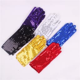 New double-sided gloves, monochrome sequined gloves, stage performance, fashion trend gloves A72
