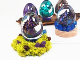 DIY Crystal Silicone Egg Ball Dragon Mold Egg Shaped Night Light Lamp Set Home Decoration Mirror Epoxy Silicone Mould For Resin