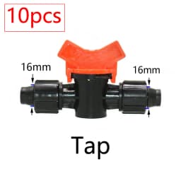 16mm 5/8'' Irrigation Drip Tape Tap Valve Elbow Tee End Plug Thread Lock Connector Garden Watering Pipe Hose Joints