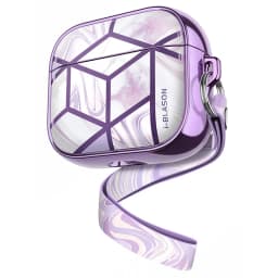 For AirPods 3 Case I-BLASON Cosmo 360° Protective Stylish Marble Case Cover Compatible with AirPods 3rd Generation Case 2021