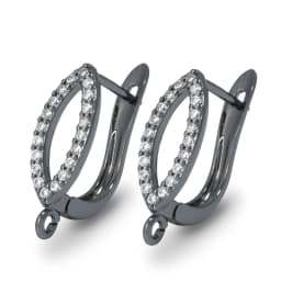 New DIY Earrings Clasps Hooks for Woman Handmade Jewelry Making Accessories Gold Color Brass Zircon Earrings Hook