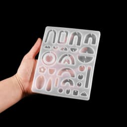 1 Set Geometric Shape Earrings Pendants Silicone Molds Epoxy Resin Mold for DIY Crafts Jewelry Making Resin Pendant Mould