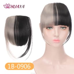 Synthetic Bangs Clip-in Hair Extensions Thick Bangs Hairpieces for Women Daily Heat Resistant Fake Bangs