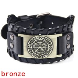 Retro Wide Leather Pirate Compass Bracelet for Men Celtic Viking Compass Bracelet Jewelry Male Accessories Gifts To Boyfriend