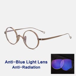 Vintage Titanium Glasses Frame Men Korean Round Optical Myopia Prescription Eyeglasses Frame Women Luxury Brand Small Eyewear