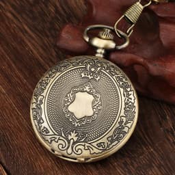 Roman Numerals Display Dial Exquisite Black/Silver/Bronze/Gold Quartz Pocket Watches Men Retro Pendant Clock with Pocket Chain