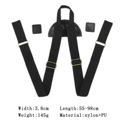Adjustable Backpack Strap Black Durable Canvas Replacement Shoulder Strap Rucksack School Book Bag Leather Belt Accessories
