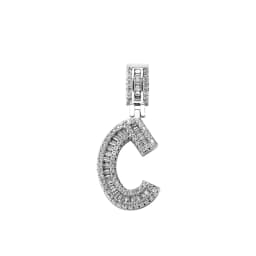 JINAO 2021 NEW Baguette Rectangular Zircon Letters Pendant High Quality Iced Out Charm AAA+CZ Necklace With 4mm Tennis Chain