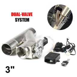 2'' 2.25'' 2.5" 3" Electric Exhaust Cutout Kit Y pipe Exhaust Control Valve With Dual Valve System Switch Remote Control Kit