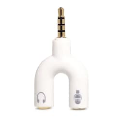 1 Piece Of Dual 3.5mm U-Shaped Adapter Headphone Plug Audio Cable Splitter Microphone 2-in-1 Rotary Connector Jack Plug Adapter