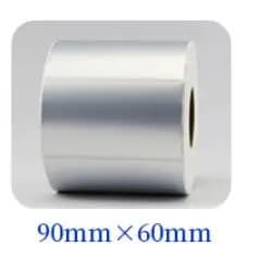 Silver Thermal Transfer Labels PET barcode adhesive sticker Waterproof Tear-proof oil-proof Thermal Transfer Ribbon Printer Stic