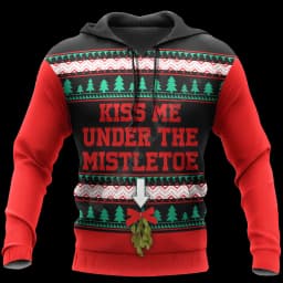 Kiss Me Under The Mistletoe 3D Printed Women Men Christmas Sweater Funny Hoodies/Sweatshirt/Jacket Cosplay Costumes