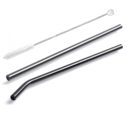 2Pcs Colorful Drinking Straws High Borosilicate Glass Straw Reusable Straws for Smoothies Juice Milkshake Coffee Cocktail Straw