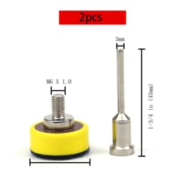 2pcs 1 Inch 25mm Back-up Sanding Pad 2.35mm Shank or M6 Thread 3mm Shank for Hook and Loop Sanding Discs for Dremel Accessories