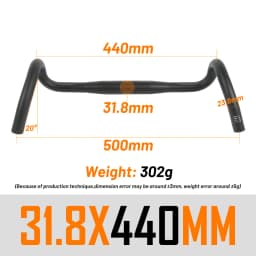 UNO FL12 Road Bicycle Outer Extension Handle Gravel Off-Road Lightweight Aluminum Alloy Bicycle 31.8MM Outer Turning Handle