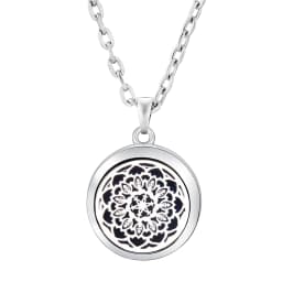 Fashion Aromatherapy Diffuser Star Moon Necklace Stainless Steel High Quality Heart-Shaped Essential Oil Lockets Pendant Jewelry