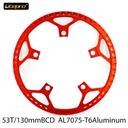 Chainring Litepro 130BCD 47/53/56/58T BMX Chainring Folding Bicycle Chainwheel Protector Bike Crankset Tooth Folding Bike Parts
