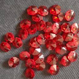 200pcs 14mm 2 hole Crystal Glass Octagon Beads For Chandeliers Parts Crystal Curtain Accessories Home Living Decoration