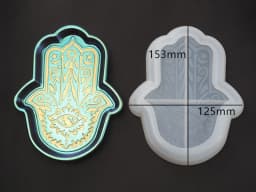 Storage Tray Silicone Mold Palm Dish Plate UV Epoxy Resin Clay Casting Molds Hand Of Fatima DIY Craft Making Mould Home Decor