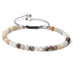 Adjustable 4MM Stone Beads Bracelet For Women Natural Agates Bangles Onyx Lapis Lazuli Woven Bracelet For New Year Gift Jewelry