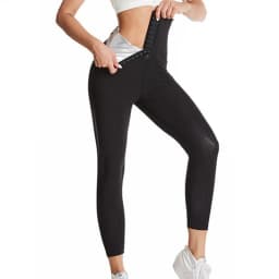 Sauna Sweat High Waisted Leggings Full Long Pants Workout Suit Waist Trainer Body Shaper Sweatsuit Exercise Fitness Yoga Women