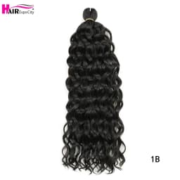18-24 Inch Ocean Wave Crochet Braid Hair Hawaii Afro Curls Natural Synthetic Braiding Hair Extensions Pink 613 Hair Expo City