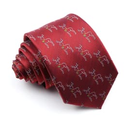 Christmas Ties For Men Red Green Blue Printed Festival Theme Party Gift Xmas Tree Santa Snowflake Slim Necktie For Man Accessori