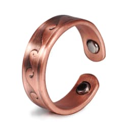 Copper Adjustable Rings Men Vintage Pure Copper Magnetic Health Energy Wedding Bands Open Cuff Finger Men Jewelry Resizable