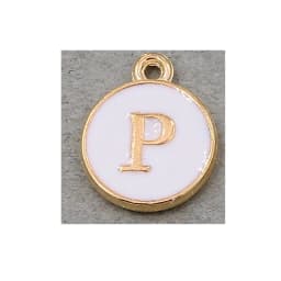 10pcs/26pcs Alphabet Letter Double Face Enamel Charms KC Gold color White Enamel  12*15mm pendants jewelry making Handmade craft