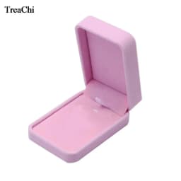 Elegant Pink Velvet Jewelry Box Ring Box Wedding Earrings Necklace Bracelet Storage Organizer Gift Set Box