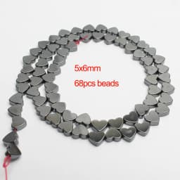 Natural Stone Hematite Beads Flat Round Disc Oval Heart Square Circle Loose Spacer Beads For Necklace Bracelet Making