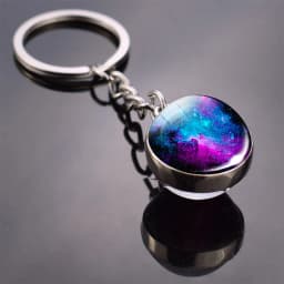 Helix Nebula Planet Keychain The Andromeda Galaxy Art Picture Glass Ball Pendent Keychain Star Keyring Astronomy Gift